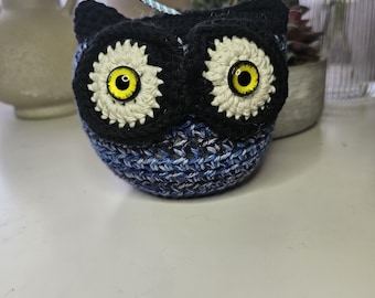 Llavero de búho: pequeño pájaro azul