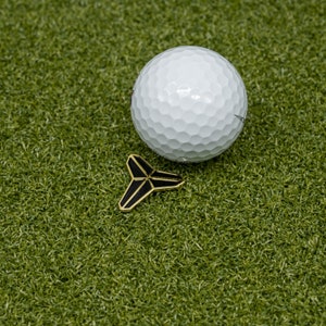 Mamba Gold and Black Golf Ball Marker with Hat Clip