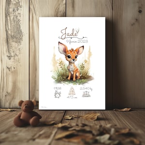 Póster de nacimiento personalizado - Ante