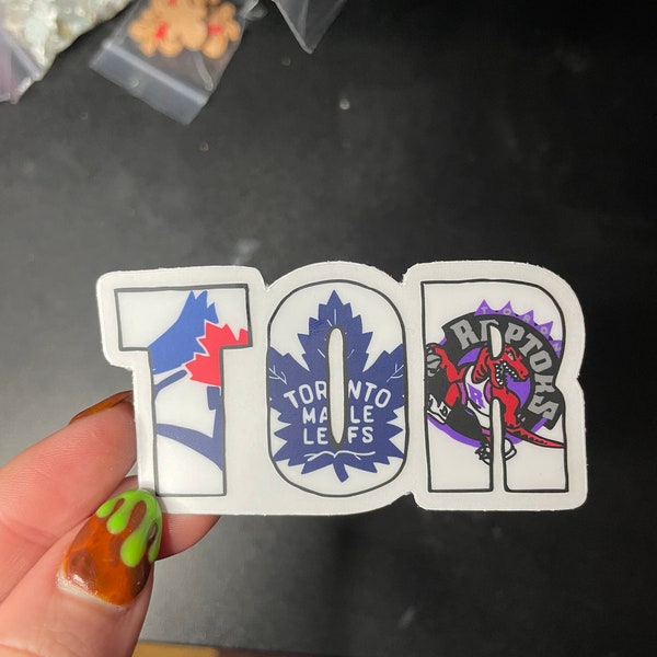 Toronto TOR Sticker - Blue Jays, Maple Leafs, Raptors logo sports sticker
