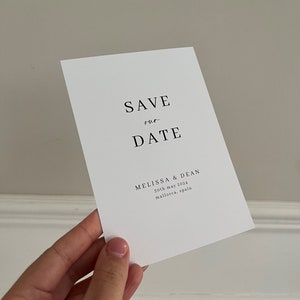 Black and White Minimalist Save the Date E-invite Template, Digital Invite, Electronic Save the Date, Instant Download - Classic