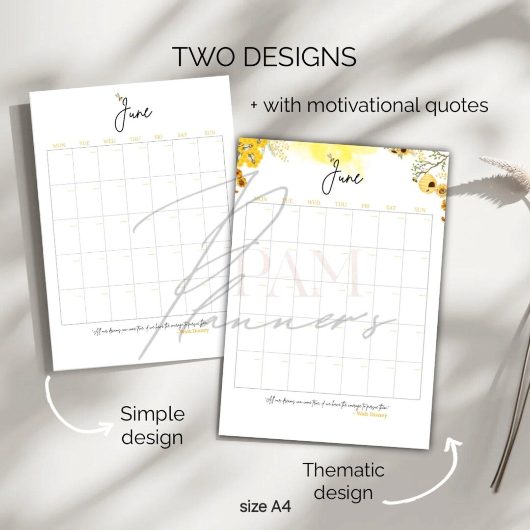 Undated Printable Planner, Bundle | Daily, Weekly, Monthly & Financial ...