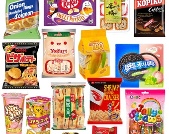 Vielzahl von asiatischen Snacks - riesige Geschenkbox