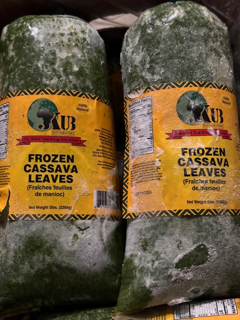 Fresh Frozen Cassava Leaves.(ships Only on Monday & Tuesday). - Etsy