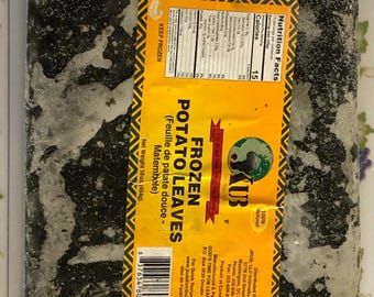 Fresh Frozen Potato leaves/Potato green/Frozen potato leaves/Vegetable ****Ships only on Monday & Tuesday.