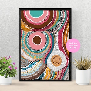 Dreamtime Trails Aboriginal  Indigenous - Inspired Modern Abstract Art -  high resolution downloadable digital files