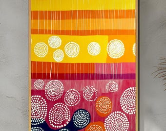 Warru Sunset Art Print: Aboriginal Inspired Australian Landscape (Digital Download)