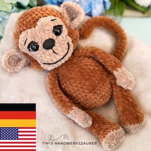 Häkelanleitung Affe Jamie/ Crochet Pattern Monkey Jamie