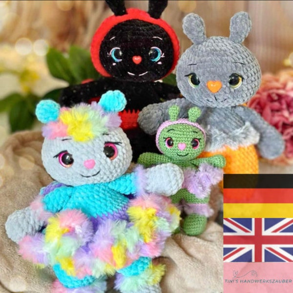 Häkelanleitung Marienkäferchen Buggy und Bug/ Crochet Pattern Ladybugs Buggy and Bug