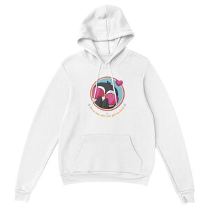 Pingvin i kärlek unisex pulloverhuva White