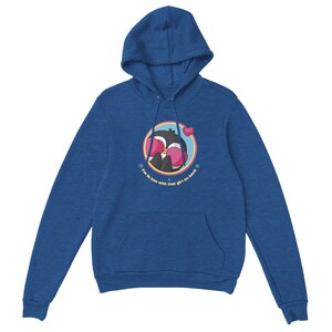 Pingvin i kärlek unisex pulloverhuva Heather Royal