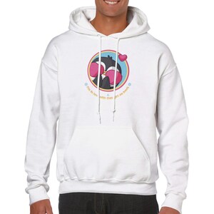 Pingvin i kärlek unisex pulloverhuva bild 8
