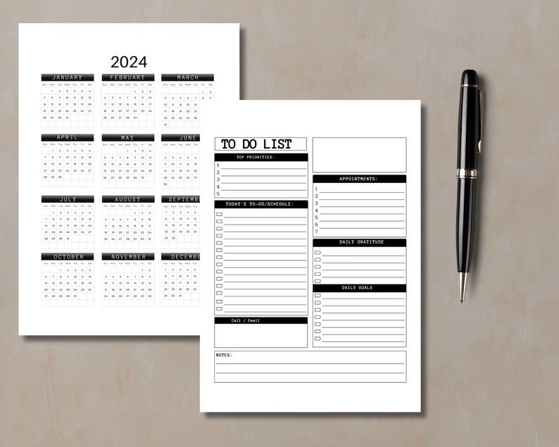 2024 to Do List 2024 Calendar 2024 Planner Daily Planner Etsy Singapore