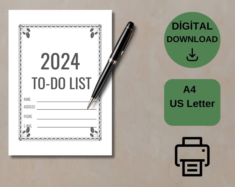 2024 to Do List 2024 Calendar 2024 Planner Daily Planner Etsy Singapore