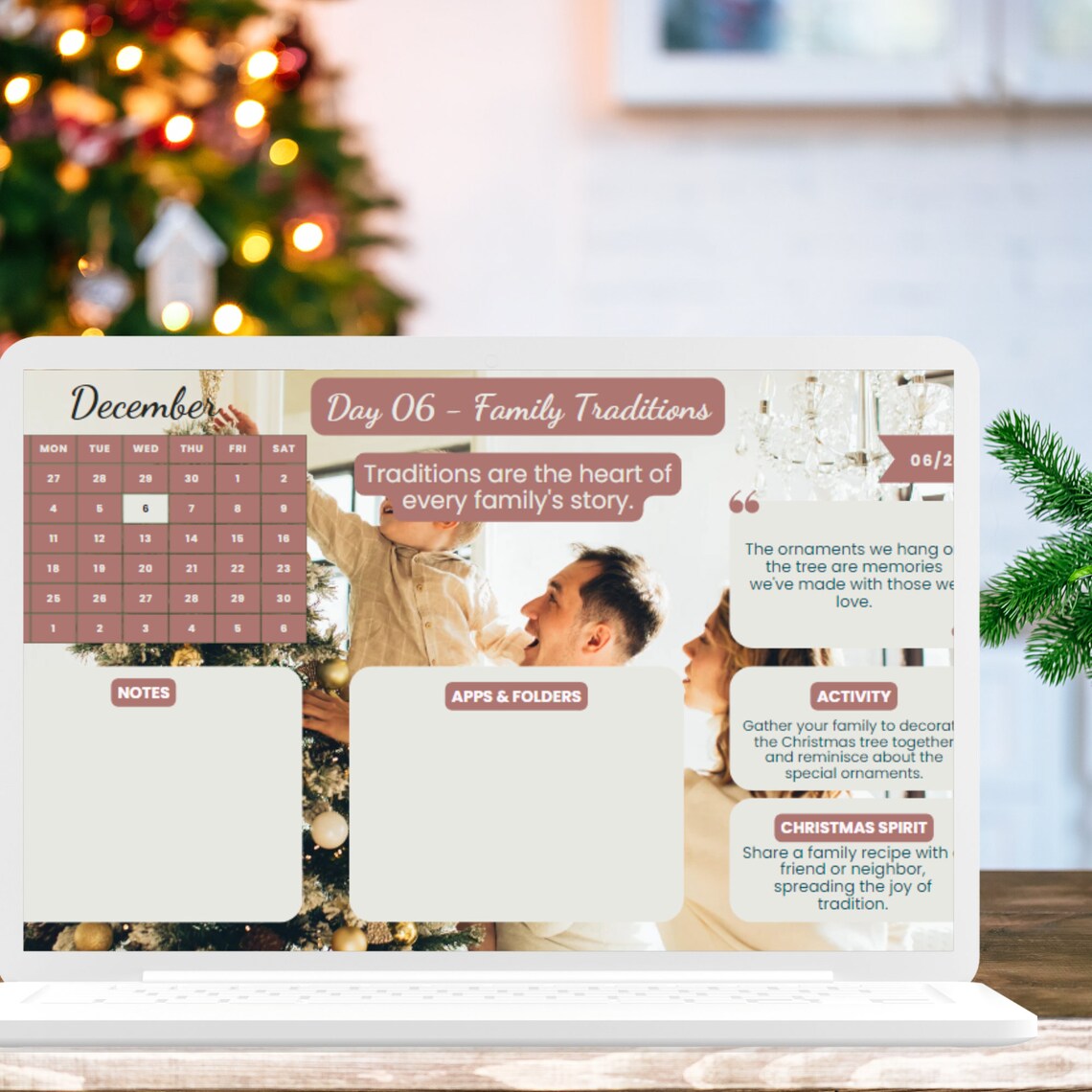 Advent Calendar Desktop Wallpaper Organizer PNG Christmas - Etsy