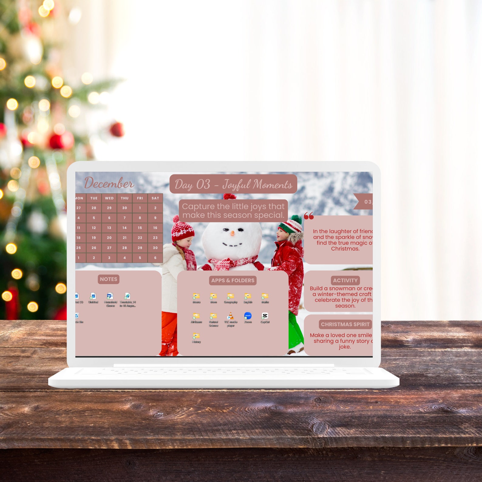 Advent Calendar Desktop Wallpaper Organizer PNG Christmas - Etsy