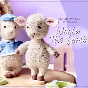 Low-Sew Lamb Wooly Crochet Pattern PDF |  Amigurumi Sheep with Removable Polo Shirt & Cap | Easter Plush Toy Tutorial ENG/PL