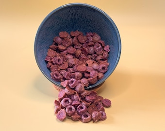 Brombeer Chips für Hunde, Hundesnack, Hundeleckerli, Belohnung, Hundetraining, Training, Trainingshappen, Brombeeren, Bio, gesund, Cookies