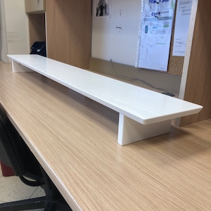 White monitor stand - monitor riser - desk shelf - Desk shelf - white monitor stand