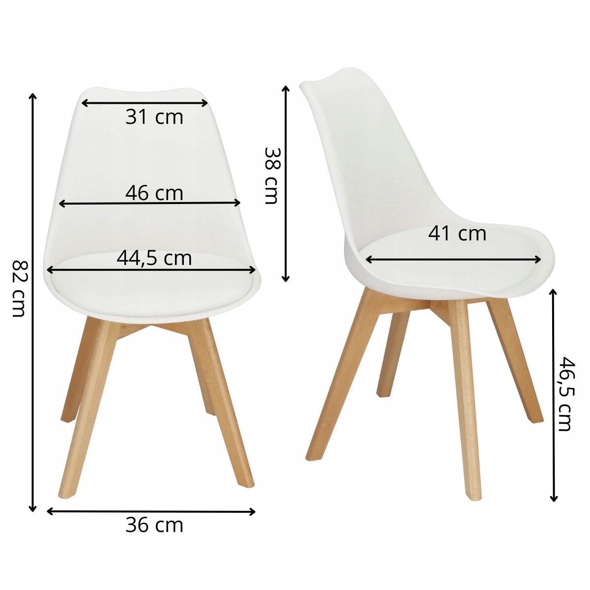 White Kitchen Chairs With Wooden Legs and Cushion White Chairs With Wooden Legs for the Dining