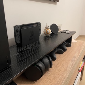 Desk Shelf Monitor Stand, Desk Monitor Riser wood, wooden Monitor Shelf image 9