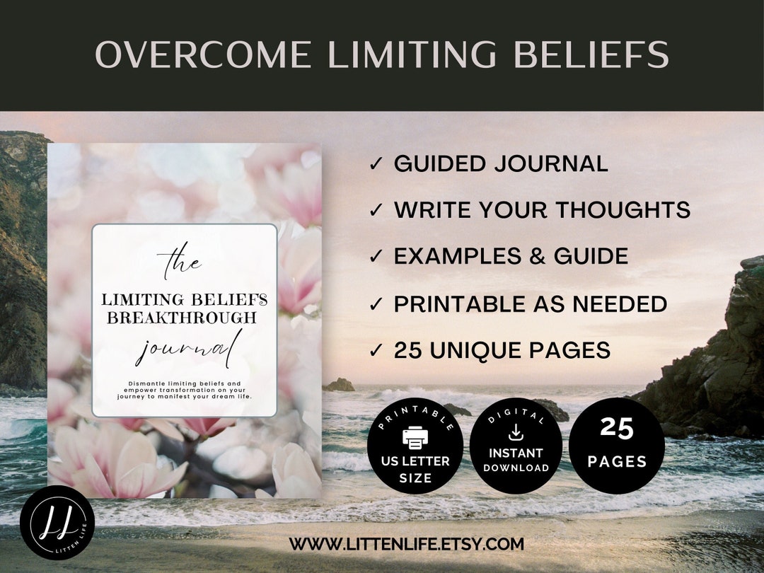 Printable Limiting Beliefs Breakthrough Journal - Overcome, Logs ...