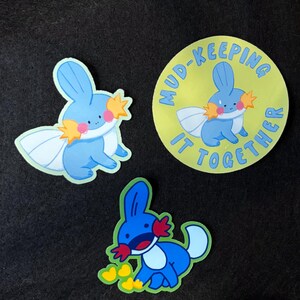 Mudkip Poke Sticker Pack of 3 - B Grades