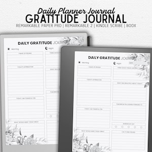Daily Gratitude Journal Vol 1 | Compatible with Kindle Scribe, Remarkable, Boox, Supernote | 120 Pages | Digital Download | PDF