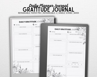 Daily Gratitude Journal Vol 1 | Compatibel met Kindle Scribe, Remarkable, Boox, Supernote | 120 pagina's | Digitale download | Pdf
