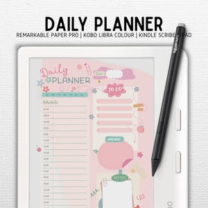 Planificador diario / Compatible con Kobo Libra Colour y Remarkable Paper Pro / Con hipervínculos / Sin fecha / PDF Vol. 2