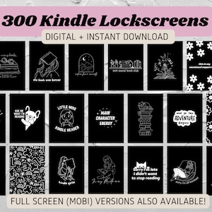 300 Kindle Lockscreen Paperwhite Lock screen Screensaver Wallpaper Digital Download Custom Epub Full Screen MOBI available