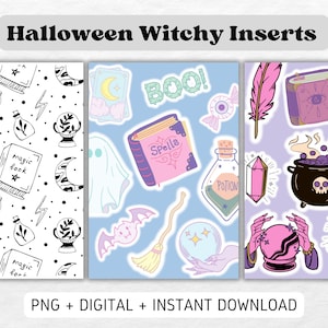 Kindle Printable Cardstock Clear Case Inserts Halloween Witchy Themed Background Customized Back Cover | Printable Digital Download