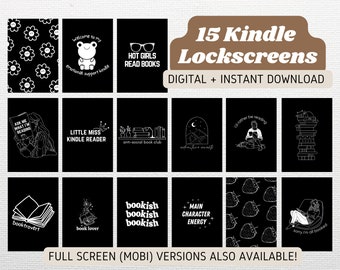 15 Kindle Lockscreen Paperwhite Lock screen Screensaver Wallpaper Digital Download Custom Epub Full Screen MOBI available