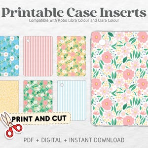 Kobo Libra Colour Kobo Clara Colour Printable Cardstock Clear Case Inserts | Cute & Spooky | Back Cover | Printable Digital
