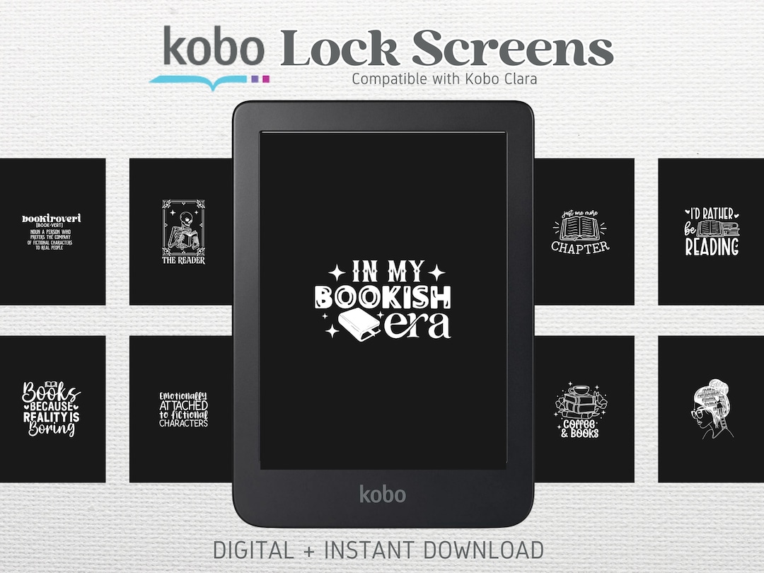 112 Kobo Clara Lock Screens Screensavers Vol 1 Bundle Kobo Wallpapers Digital Download Etsy