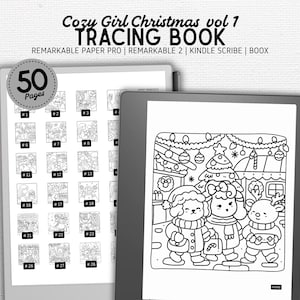 Spårningsbok | Kompatibel med Kindle Scribe, Remarkable, Boox, Supernote | Mysig tjejjul | Digital nedladdning | Hyperlänkad PDF