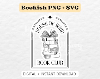 House of Wind Book Club ACOTAR | Downloadable Printable Bookish Kindle Stickers PNG SVG file for Journals Scrapbooks
