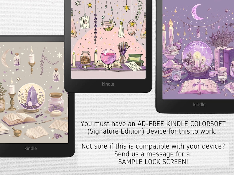 12 Lock Screens for Kindle Colorsoft FULL SCREEN Screensaver | Kindle ...