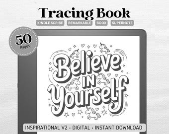 livre de traçage | Compatible avec Kindle Scribe, Remarkable, Boox, Supernote | Inspiration vol 2 | Téléchargement numérique | PDF hypertexte