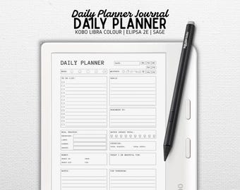 Daily Planner designed for Kobo Libra Colour, Elipsa 2E, Sage | Vol 1 | Undated 365 Pages | To Do List | Digital Download | PDF