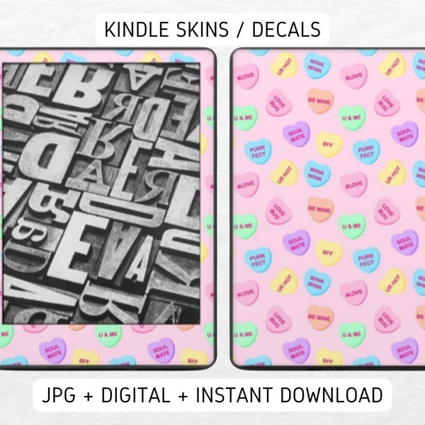 Kindle Skin Decal Case Inserts Pink Pastel Candy | DIGITAL DOWNLOAD PNG