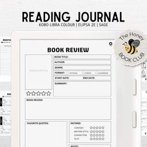 Dagboek lezen | voor Kobo Libra Colour, Elipsa 2E, Sage | 160 pagina's | Digitale download | Pdf