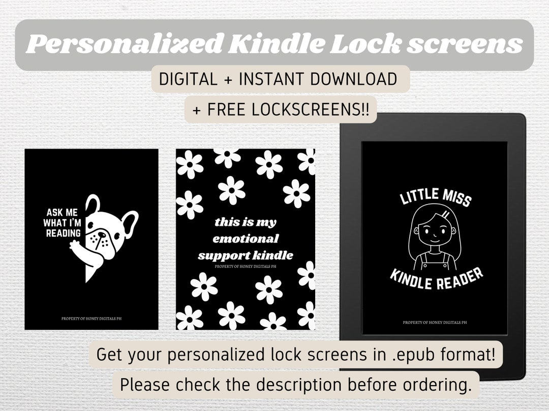 Personalized Kindle Lockscreen Paperwhite Lock Screen Etsy