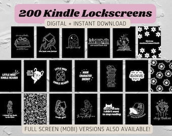 200 Kindle Lockscreen Paperwhite Lock screen Screensaver Wallpaper Digital Download Custom Epub Full Screen MOBI available