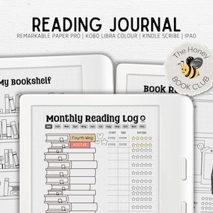 Läsjournal | för Remarkable Paper Pro, Kobo Libra Colour, Kindle Scribe, Boox, iPad | Läsutmaning | Honungsbokklubben