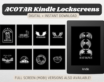 12 ACOTAR Kindle Lockscreen Paperwhite Lock Screen Screensaver Wallpaper Digital Download Custom Epub Vollbild MOBI verfügbar
