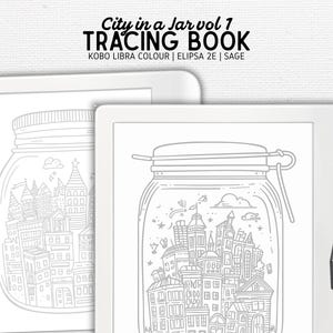Libro de calco diseñado para Kobo Libra Colour, Elipsa 2E, Sage / City in a Jar vol 1 / Descarga digital / PDF con hipervínculos