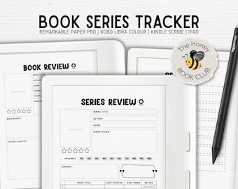 Series-tracker | voor Remarkable Paper Pro, Kobo Libra Colour, Kindle Scribe, Boox, iPad | Tijdschrift voor boekrecensies | The Honey Book Club