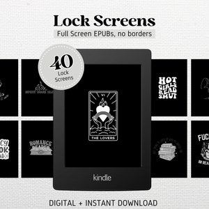 40 Smut Romance-låsskärmar för Kindle HELSKÄRMSskärmsläckare | Kindle-bakgrundsbild | Digital nedladdning | EPUB utan gränser