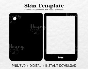 Skin Template for Kobo Clara Colour | SVG Cut file PNG